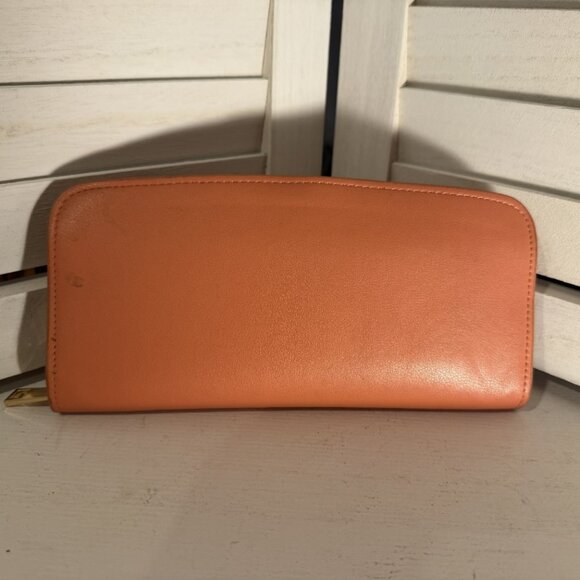 A New Day Peach Zip-Around Wallet – EUC, 8.5"x4", Sleek & Spacious - Picture 1 of 4